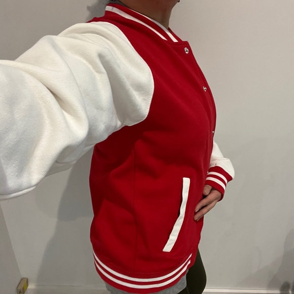 Varsity College Bomber Jacket Coat Sweater Retro Sport Gym Collegiate Athletic M - Picture 8 of 15